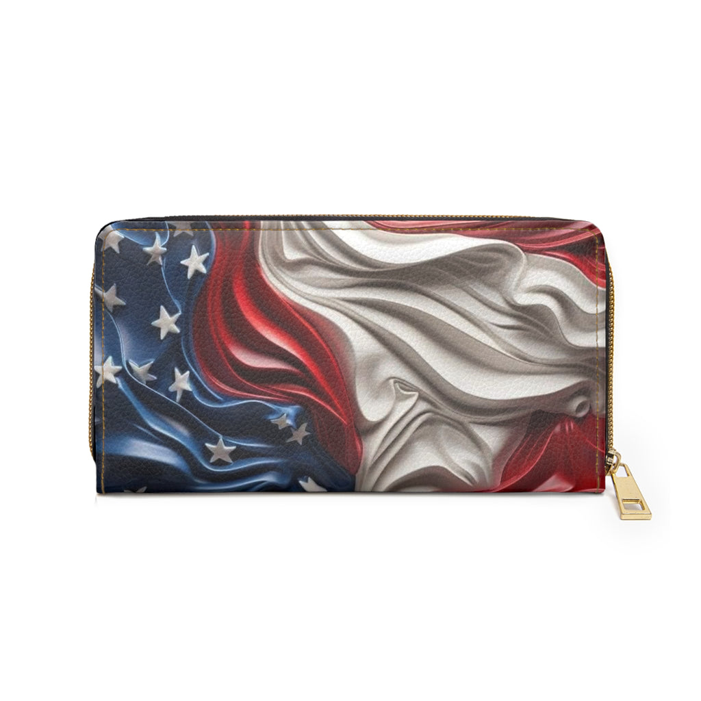 American Flag Zipper Wallet