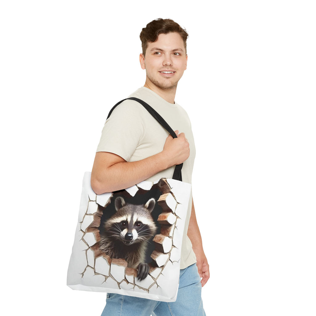 Raccoon Peekaboo Tote Bag