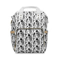 Black Floral Diaper Backpack