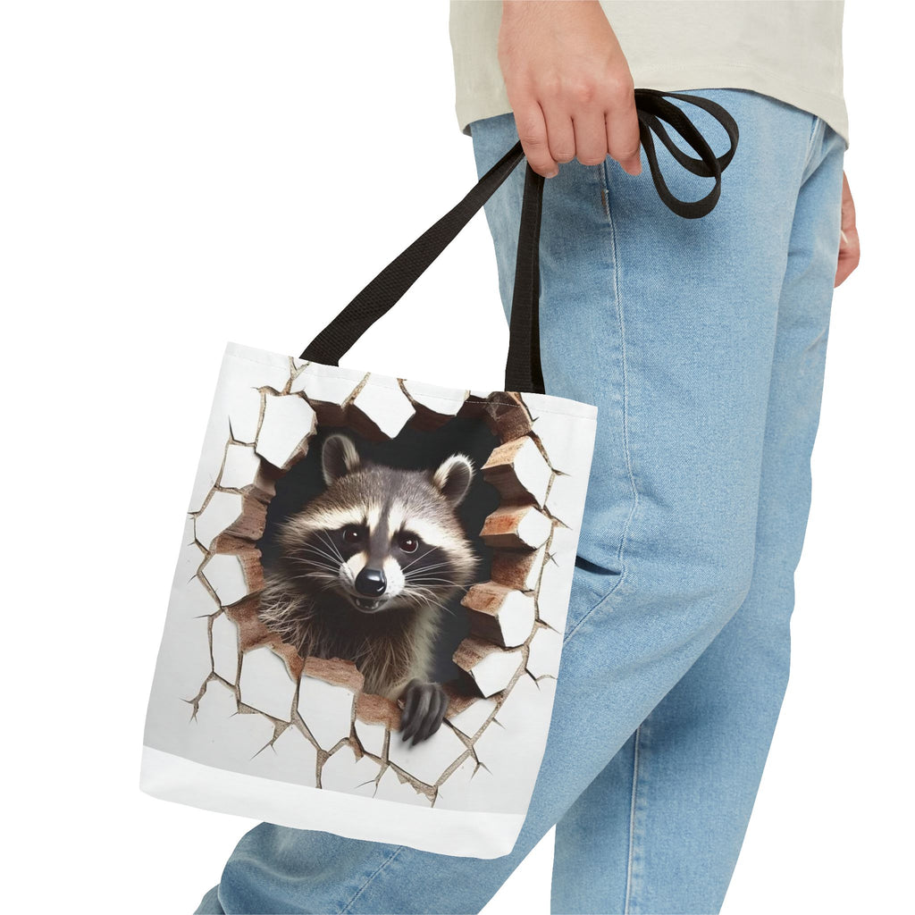 Raccoon Peekaboo Tote Bag