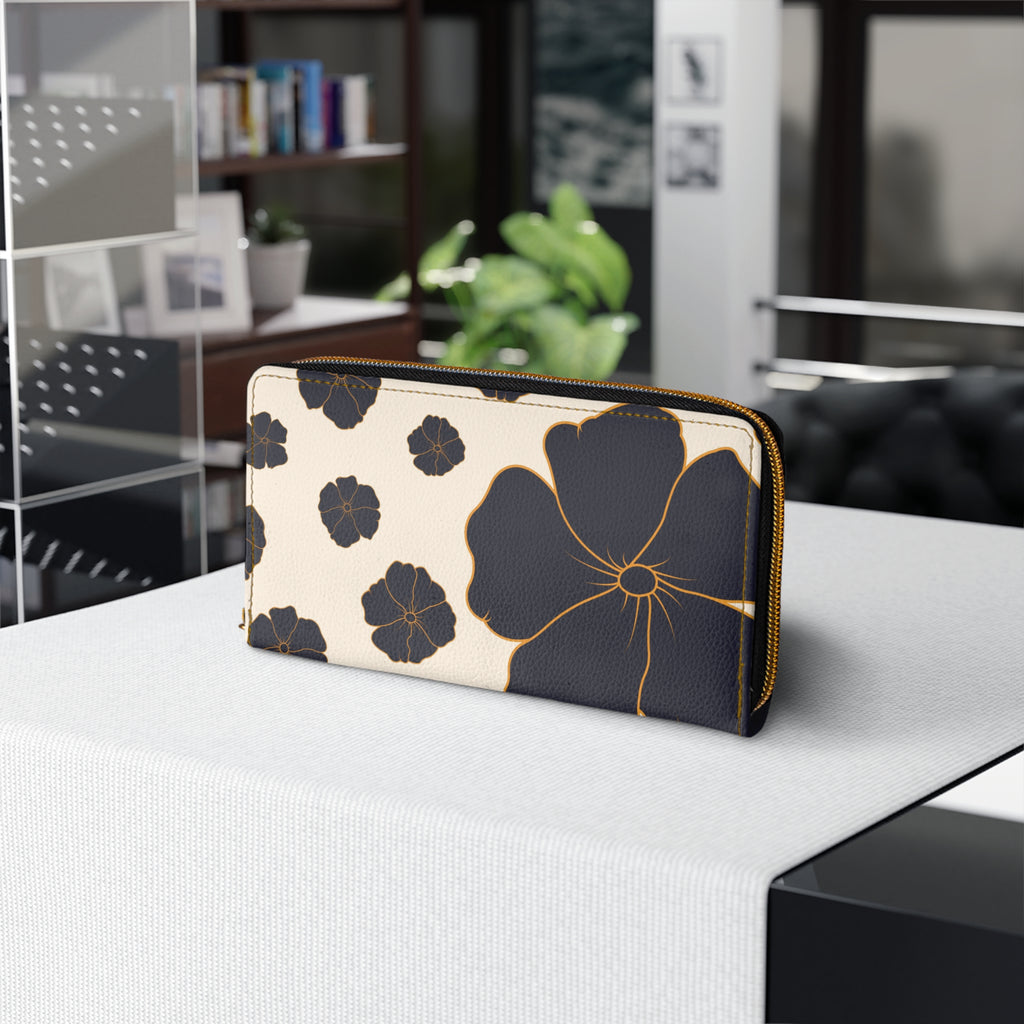 Navy & Cream Poppy Wallet