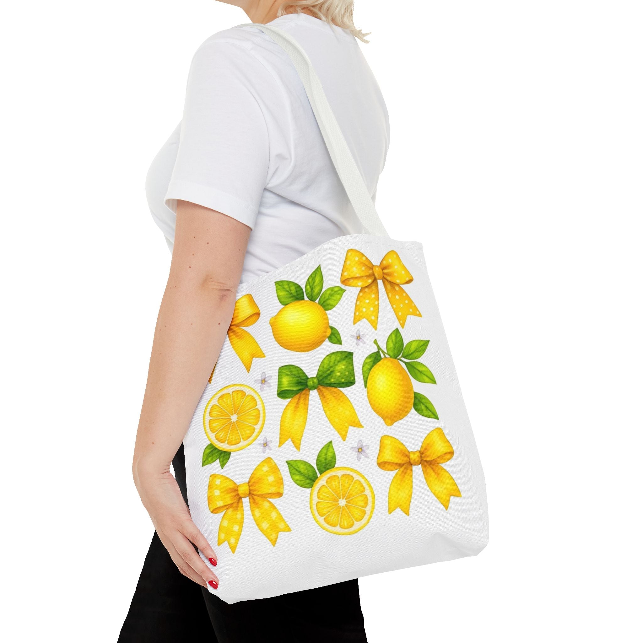 Lemon Bow Tote Bag
