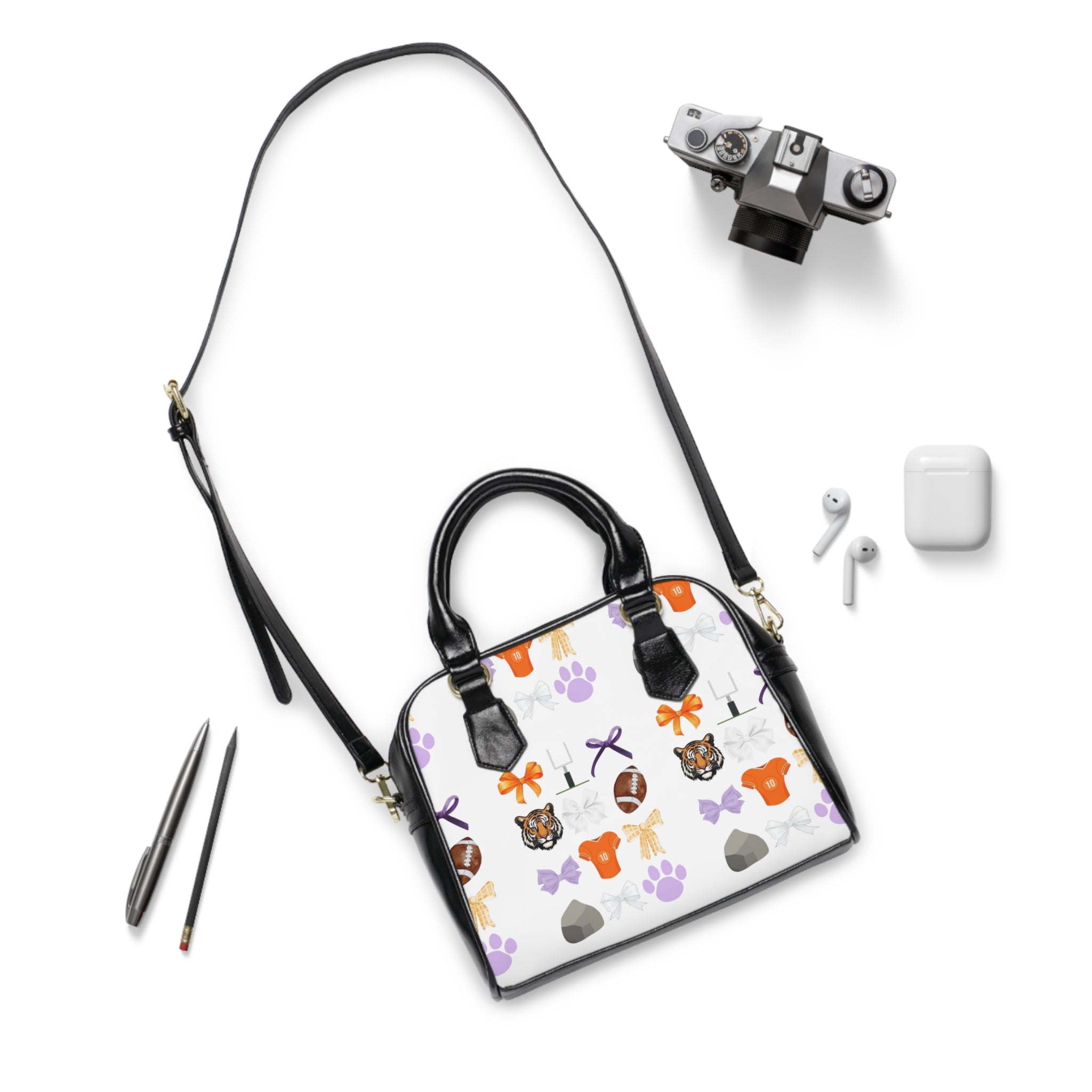 Tigers Shoulder Handbag for Game Days