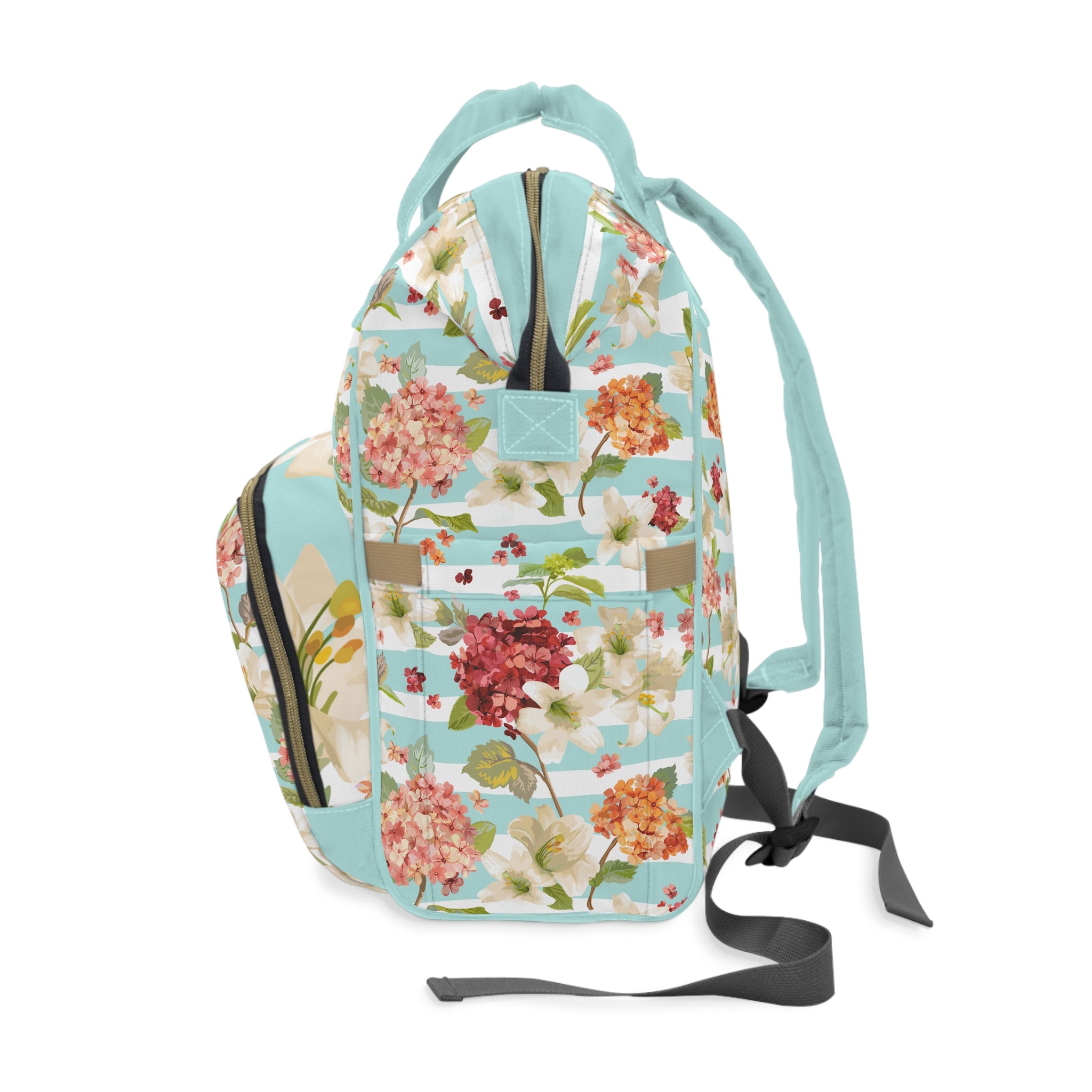 Floral Stripe Diaper Backpack