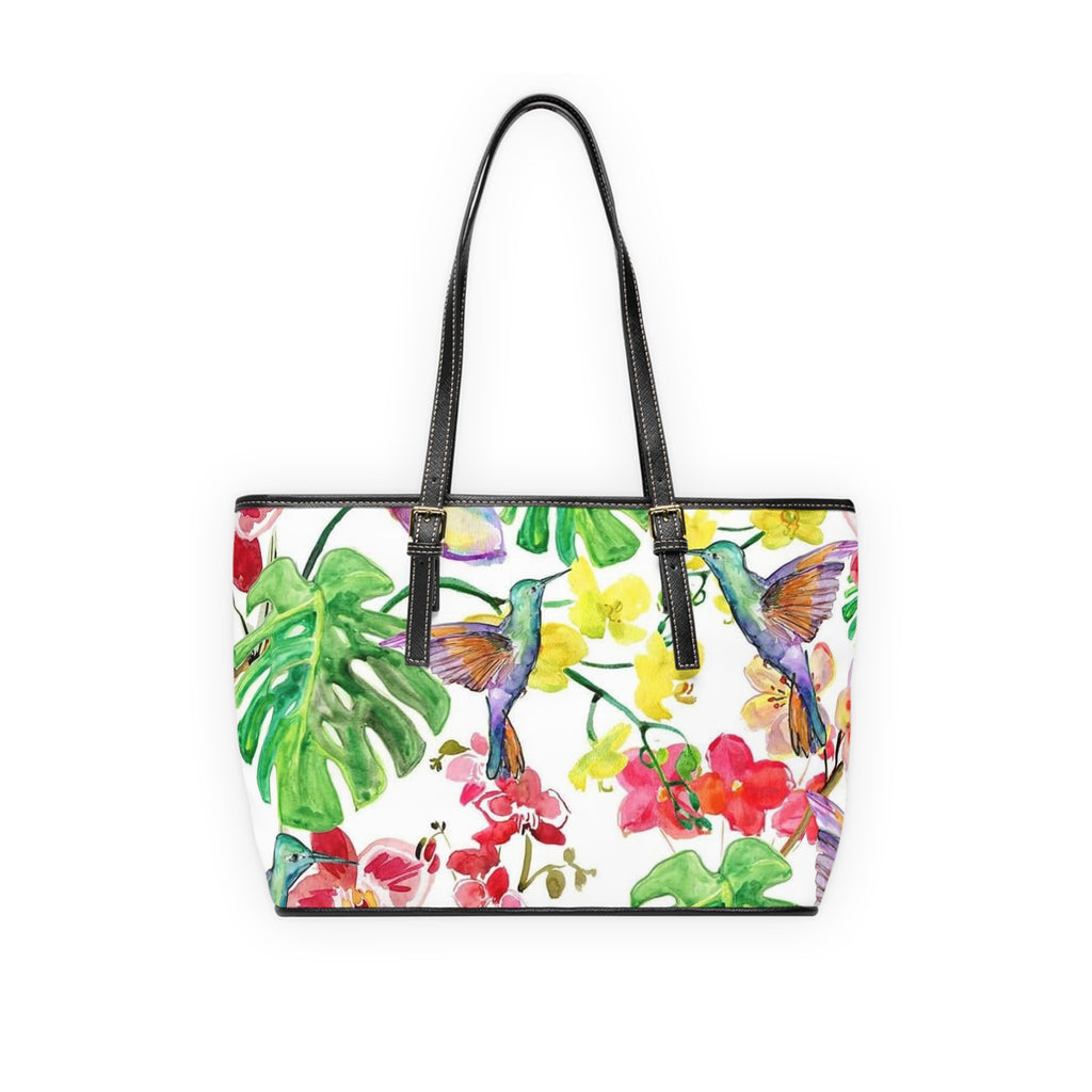 Watercolor Hummingbirds Shoulder Tote