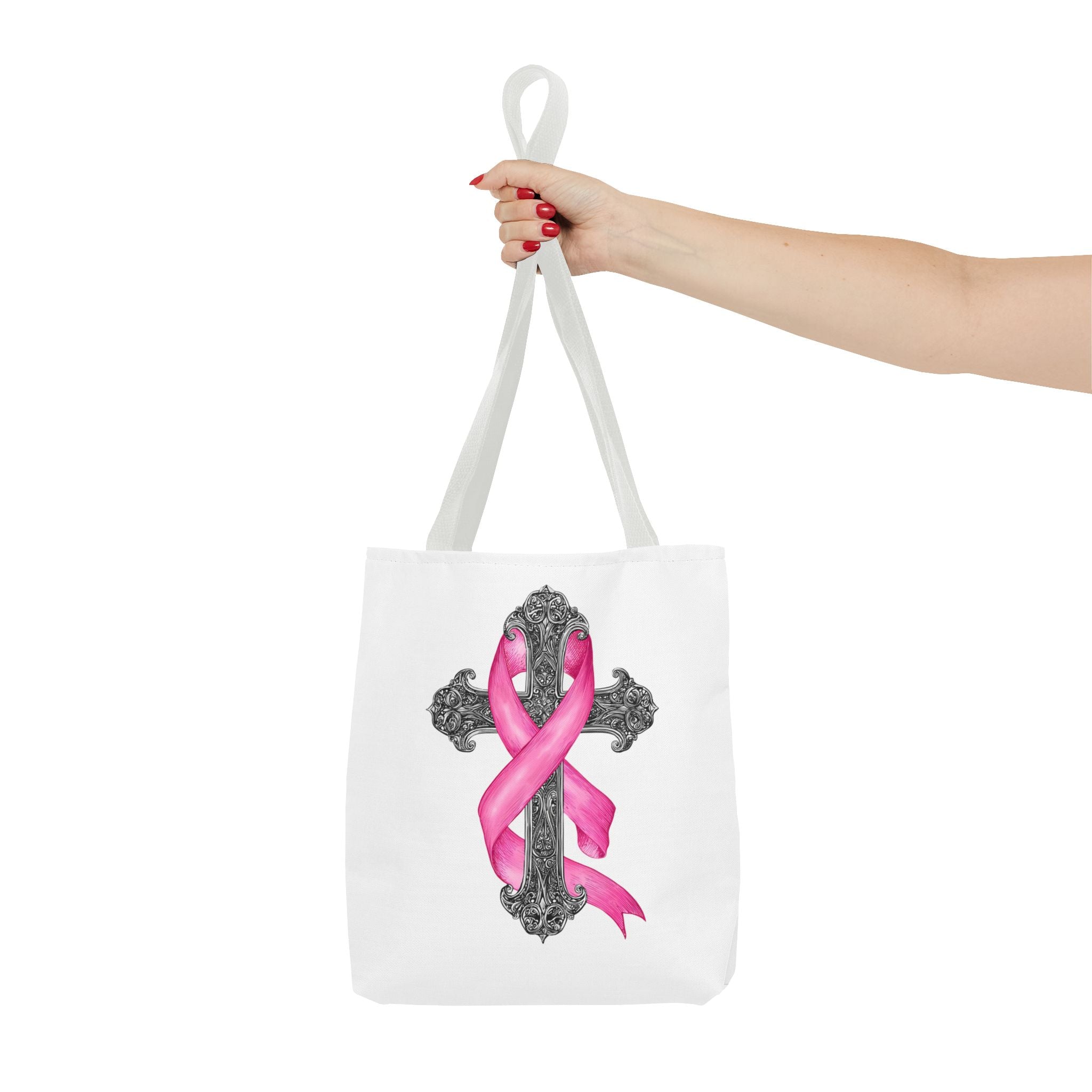 Breast Cancer Awareness Cross Tote Bag