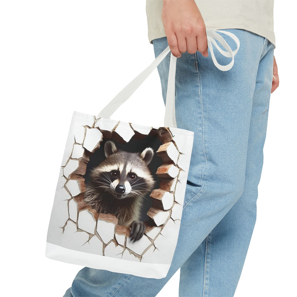 Raccoon Peekaboo Tote Bag