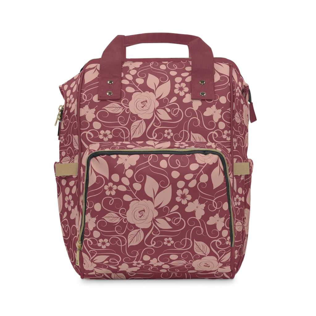 Floral Rose Diaper Backpack