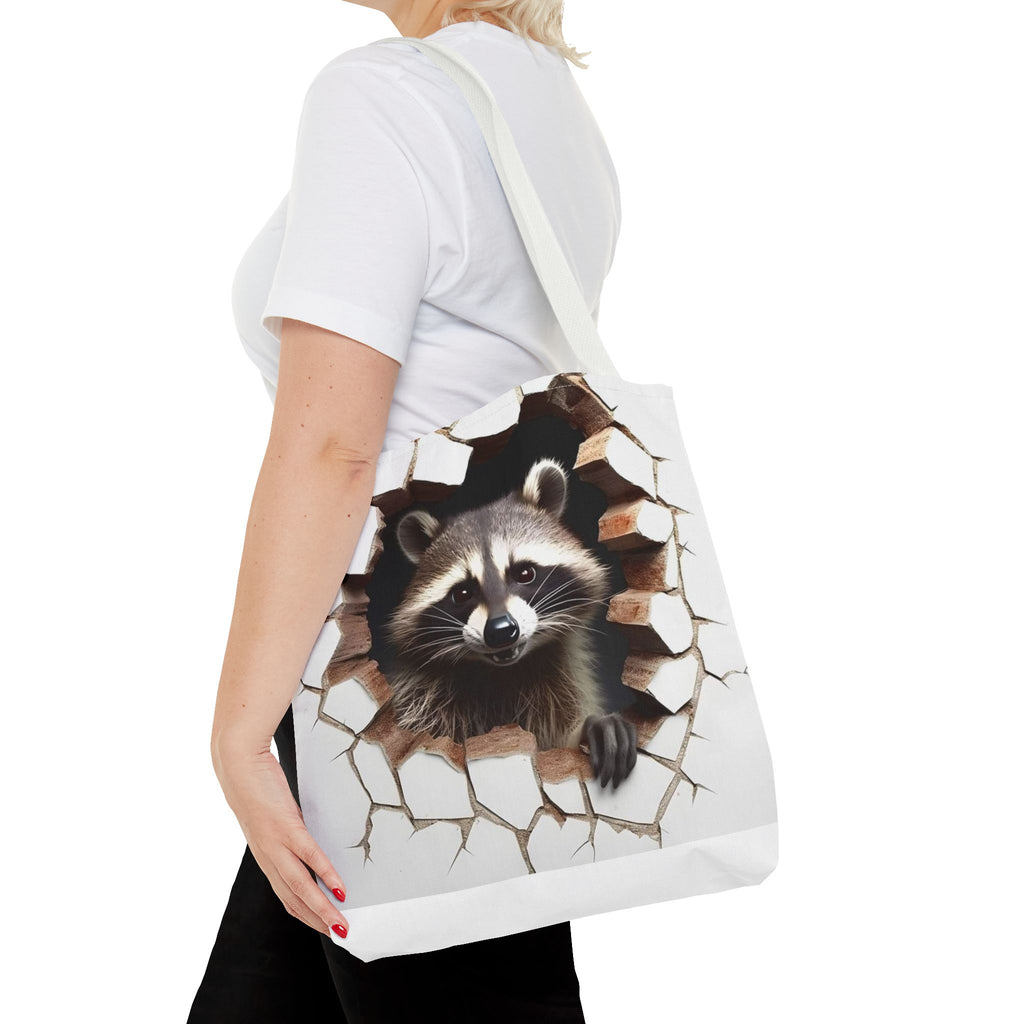 Raccoon Peekaboo Tote Bag