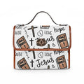 'Love Jesus' Pattern Cross & Bible Purse