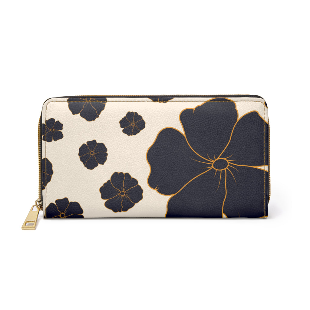 Navy & Cream Poppy Wallet
