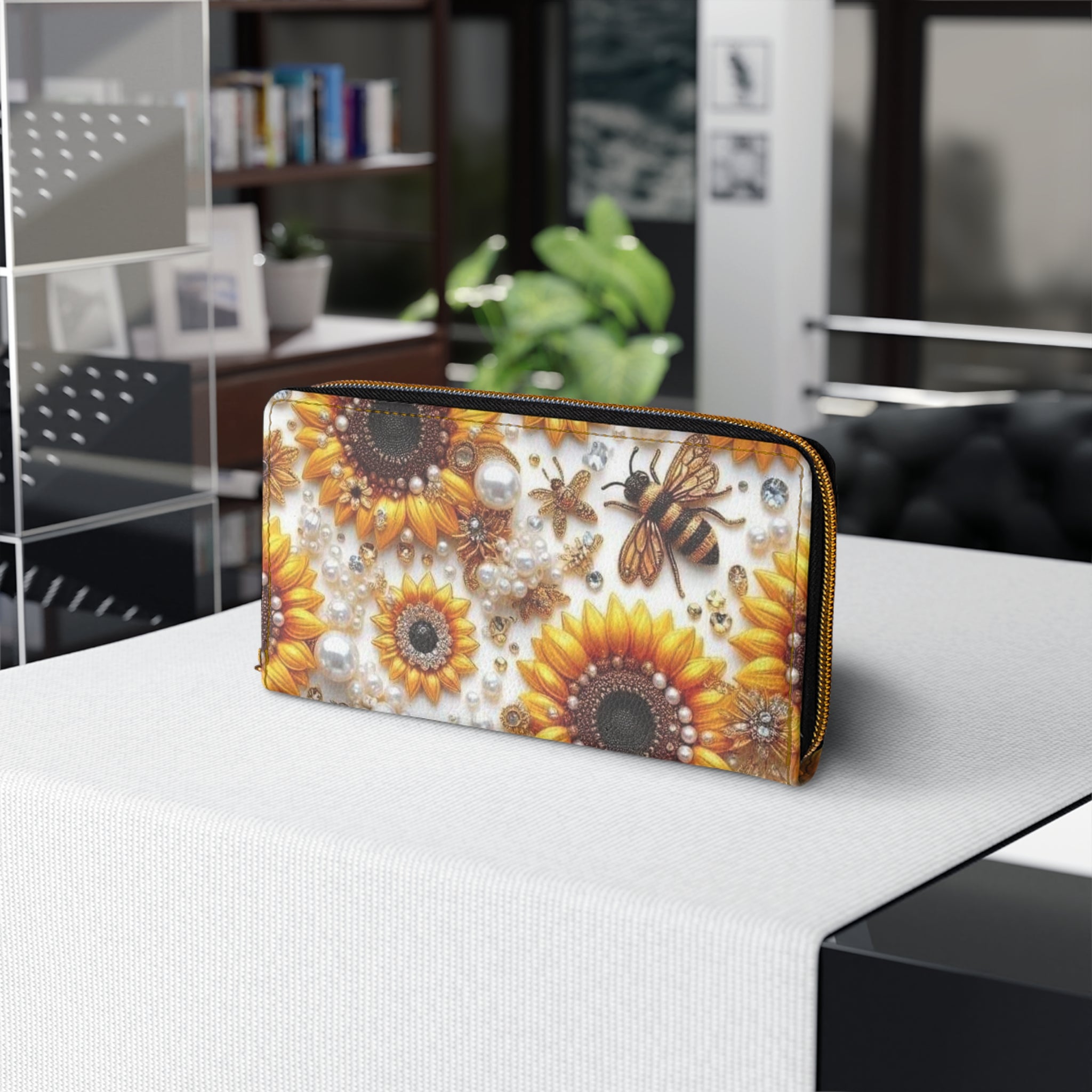 Sunflower and Bee Wallet