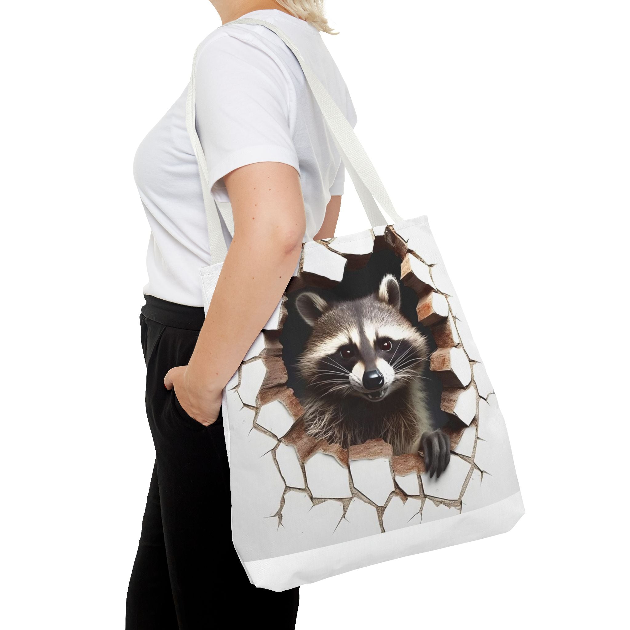 Raccoon Peekaboo Tote Bag