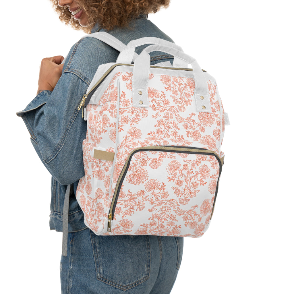 Calm Coral Diaper Backpack