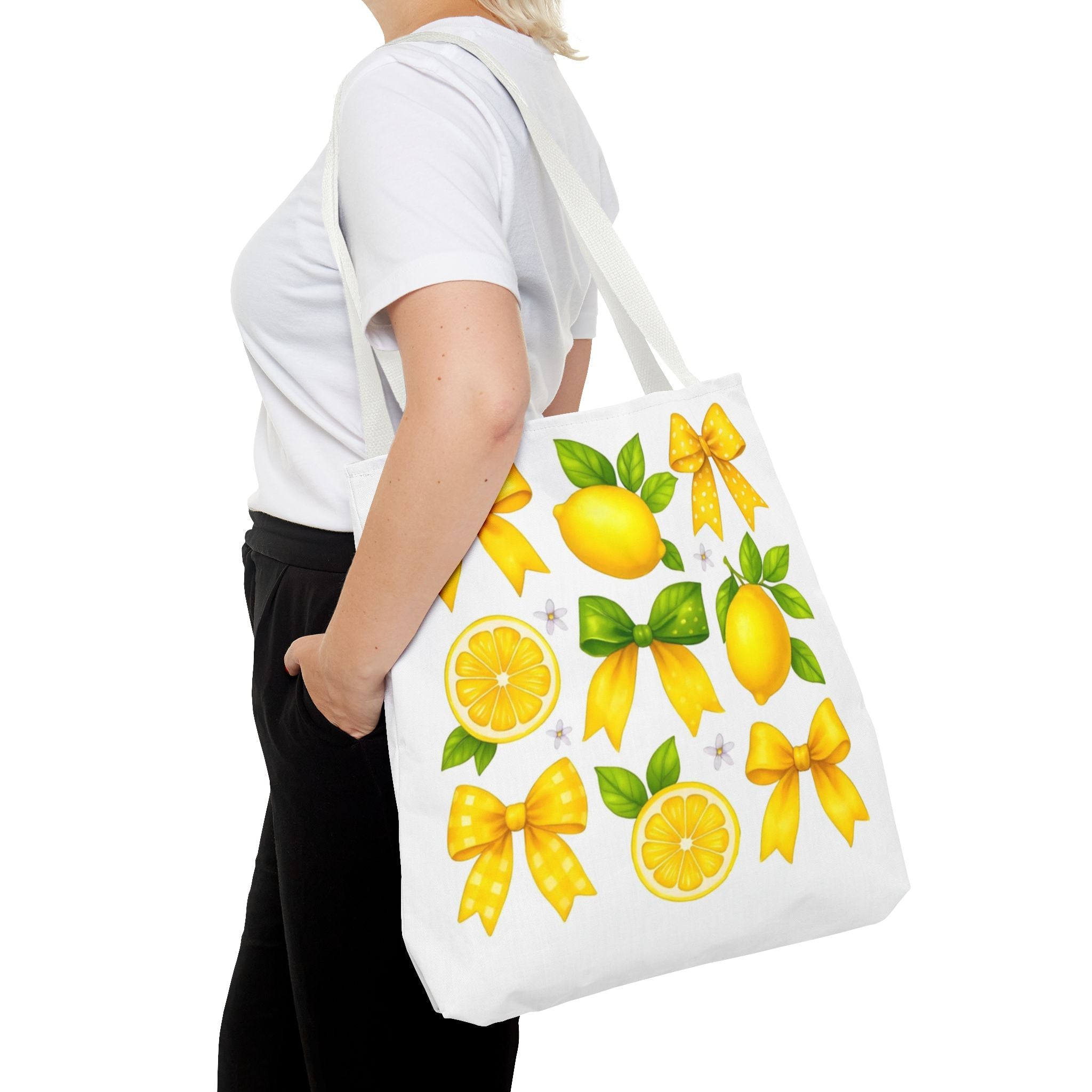 Lemon Bow Tote Bag