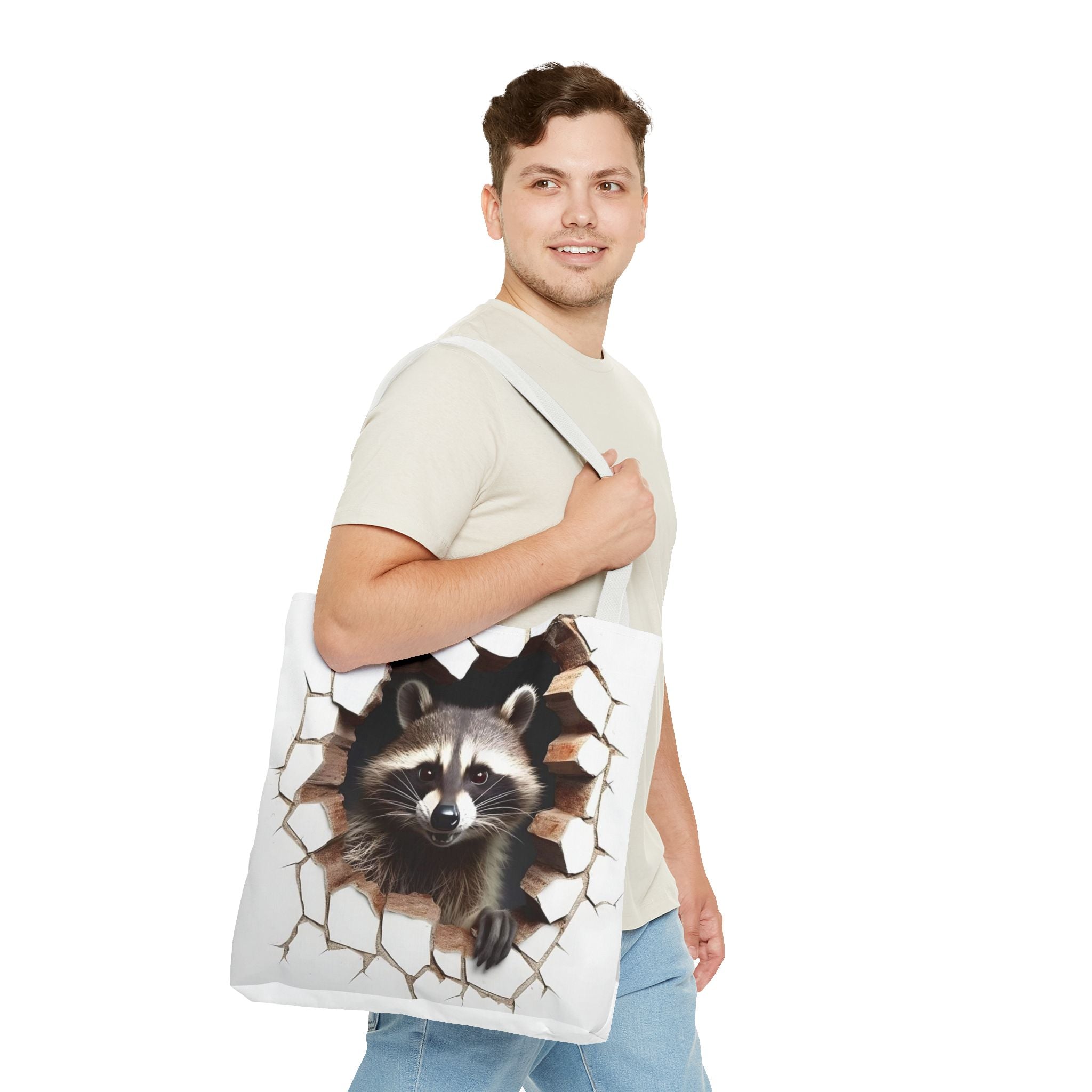 Raccoon Peekaboo Tote Bag