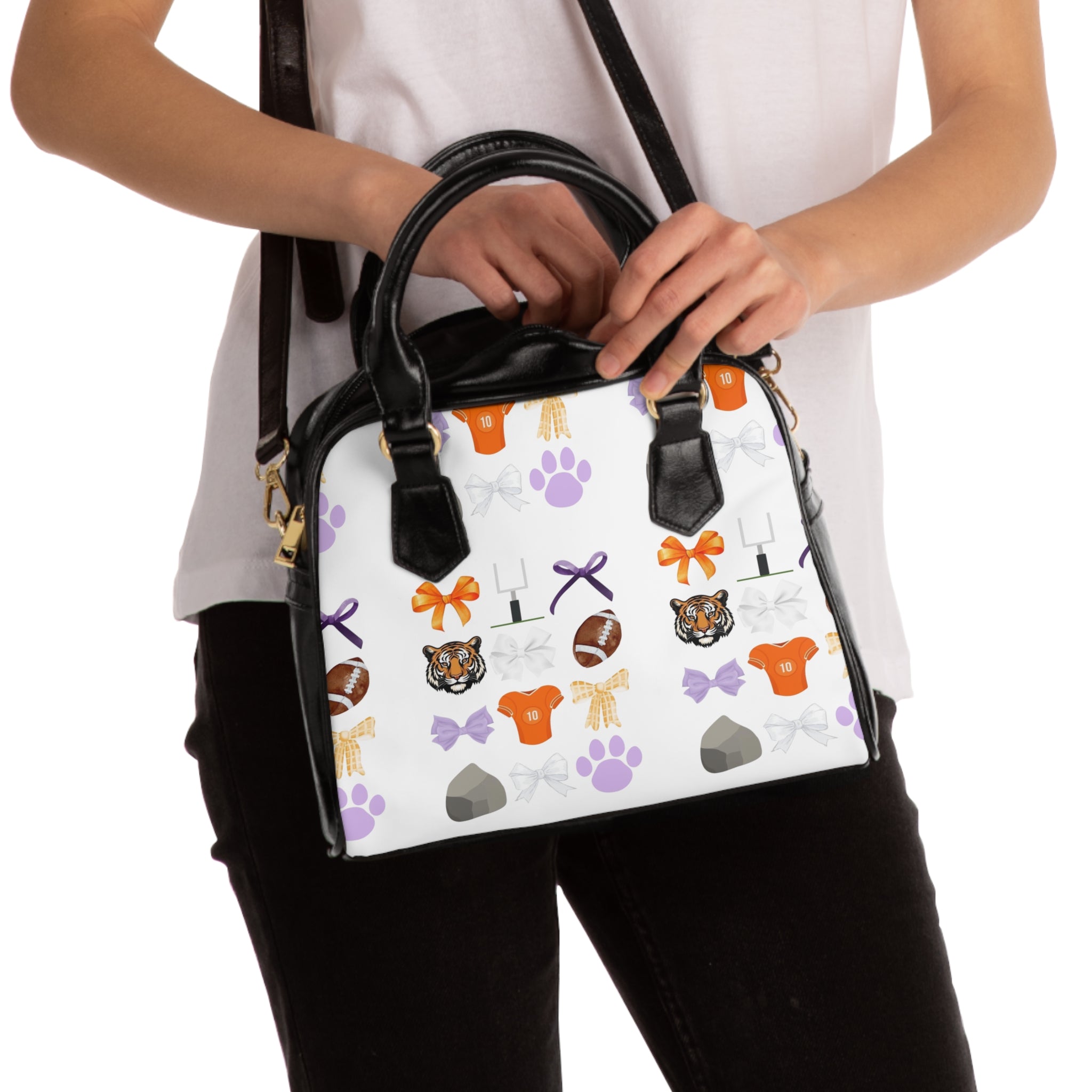 Tigers Shoulder Handbag for Game Days