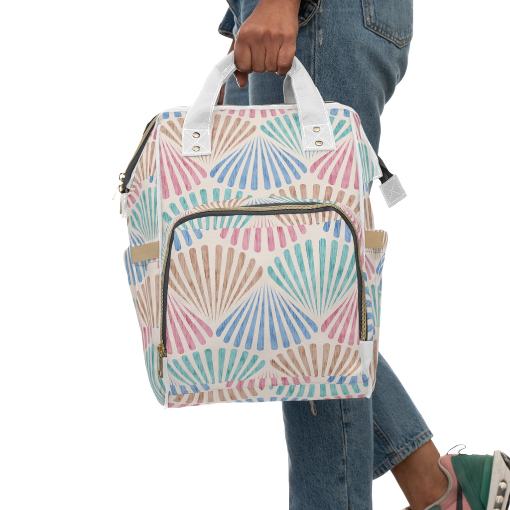 Pastel Shell Diaper Backpack