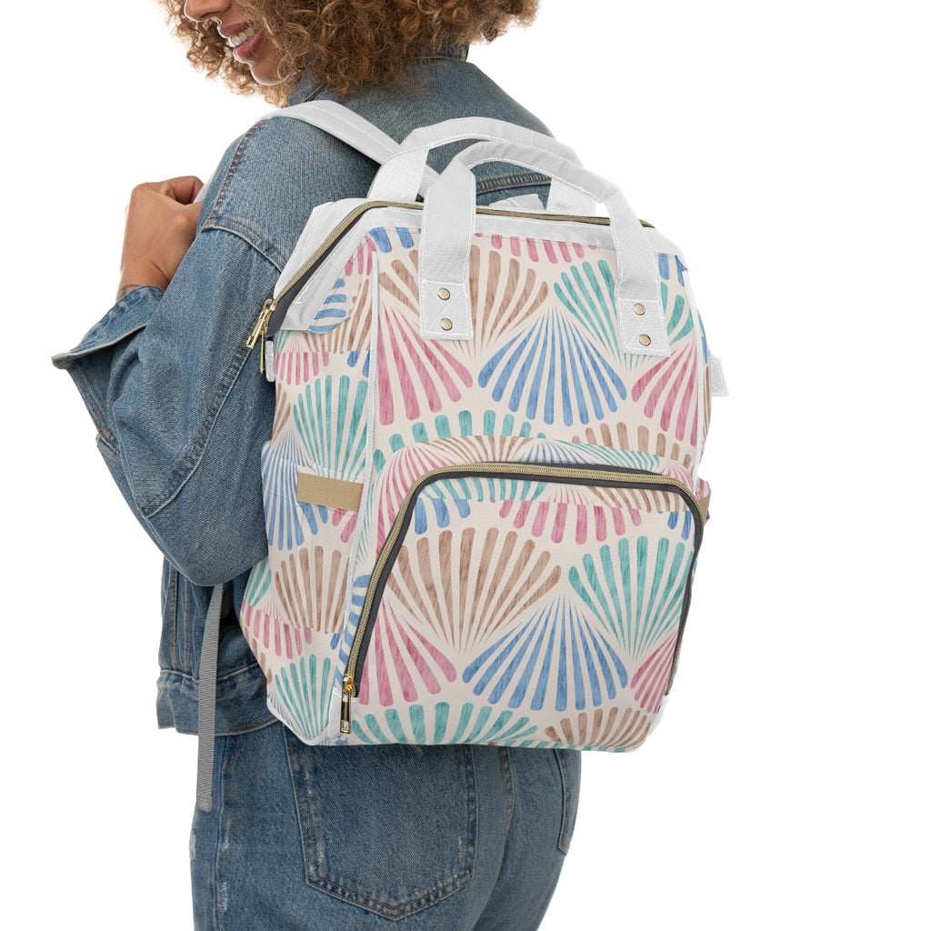 Pastel Shell Diaper Backpack