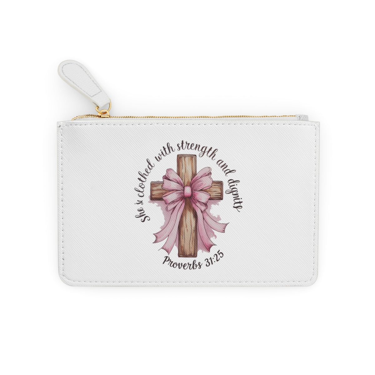 “She Is Clothed” Mini Clutch