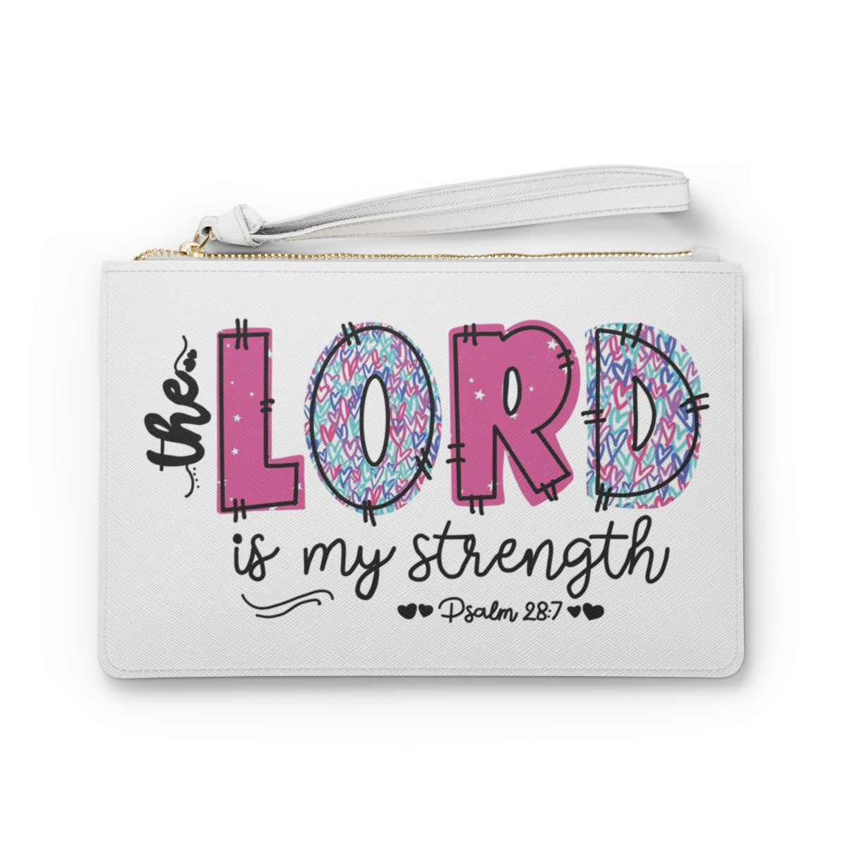 The Lord Is My Strength Clutch Bag
