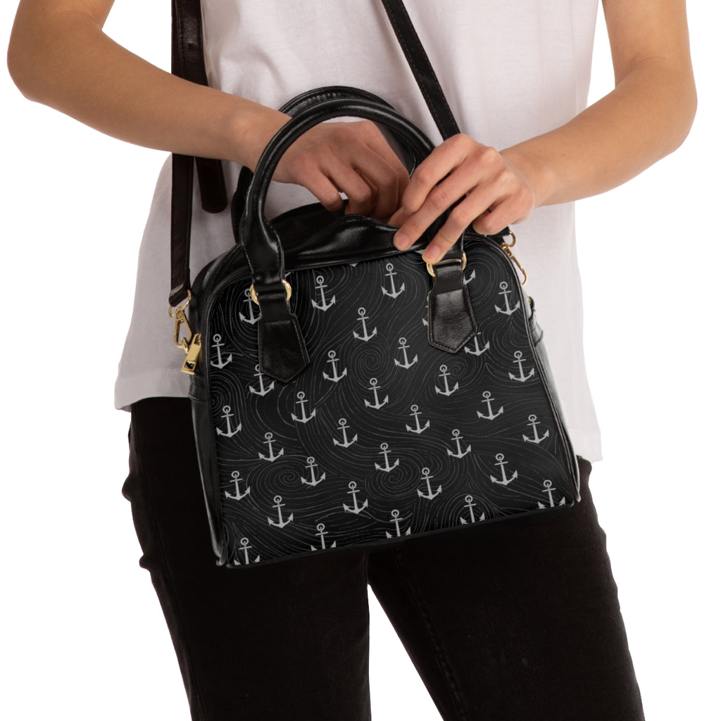 Nautical Black Handbag