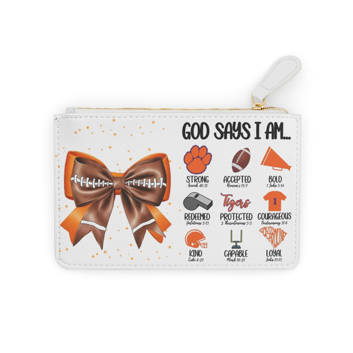 "God Says I Am" Tiger Mini Clutch
