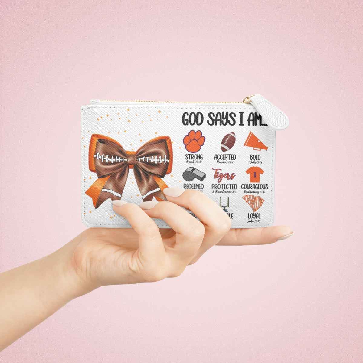 "God Says I Am" Tiger Mini Clutch