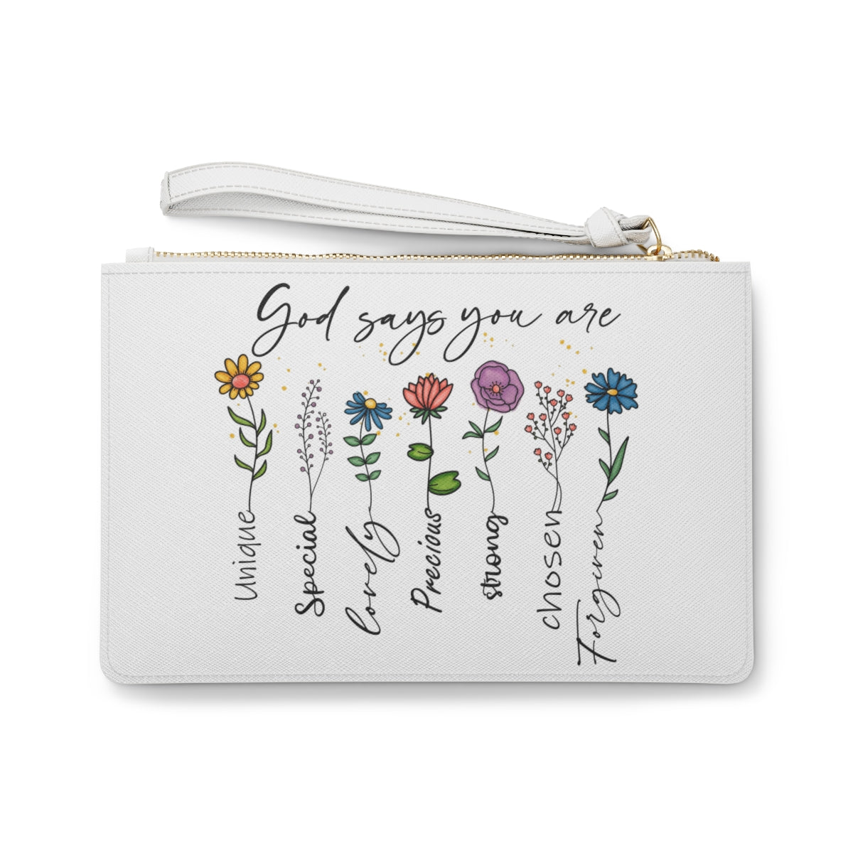 "God Says You Are" Inspirational Clutch Bag