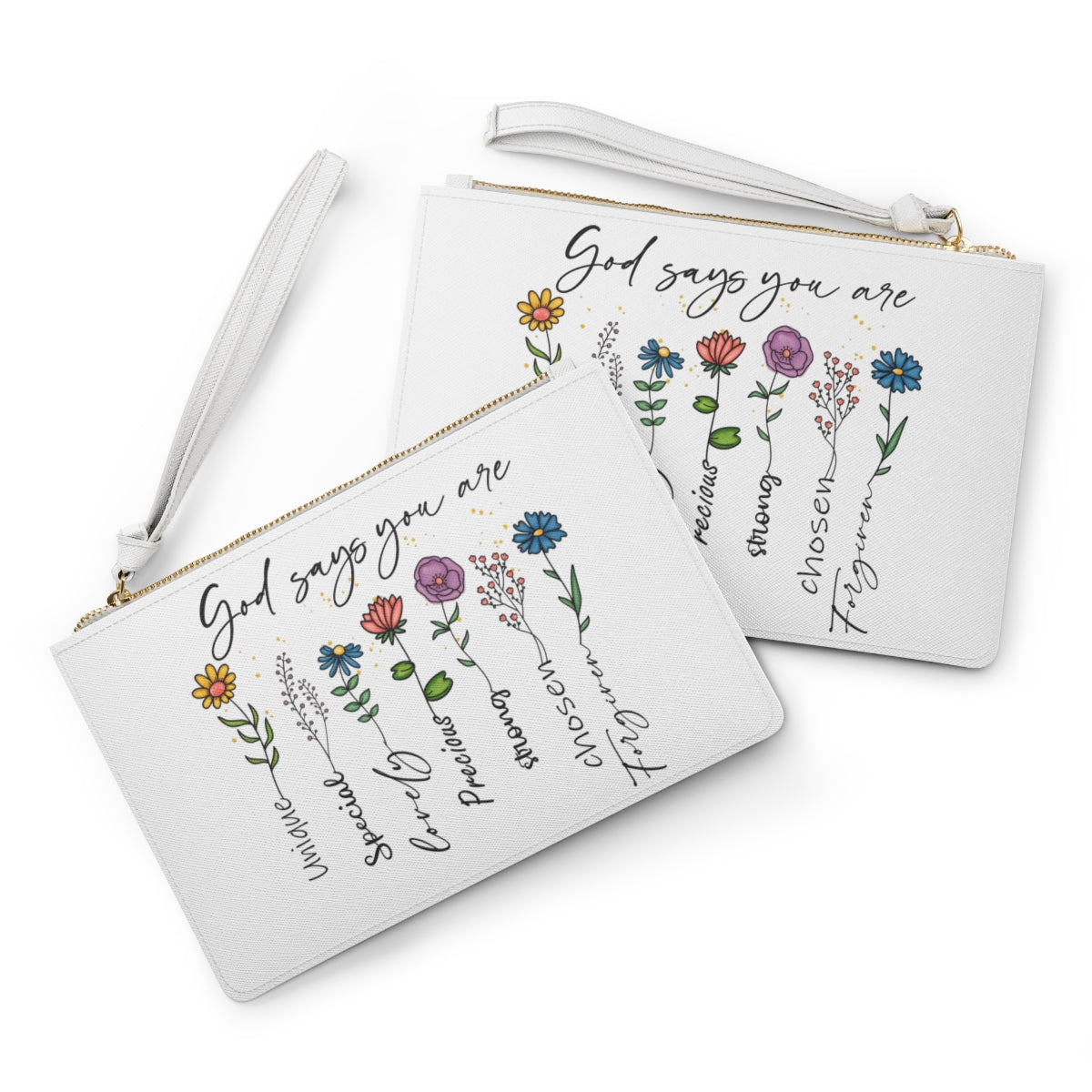 "God Says You Are" Inspirational Clutch Bag