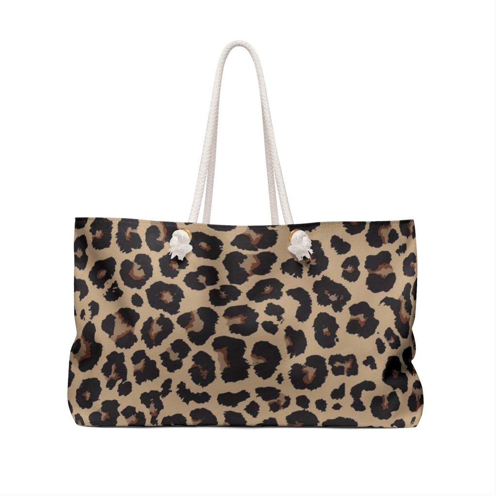 Coffee and Jesus Leopard Print Weekender Bag