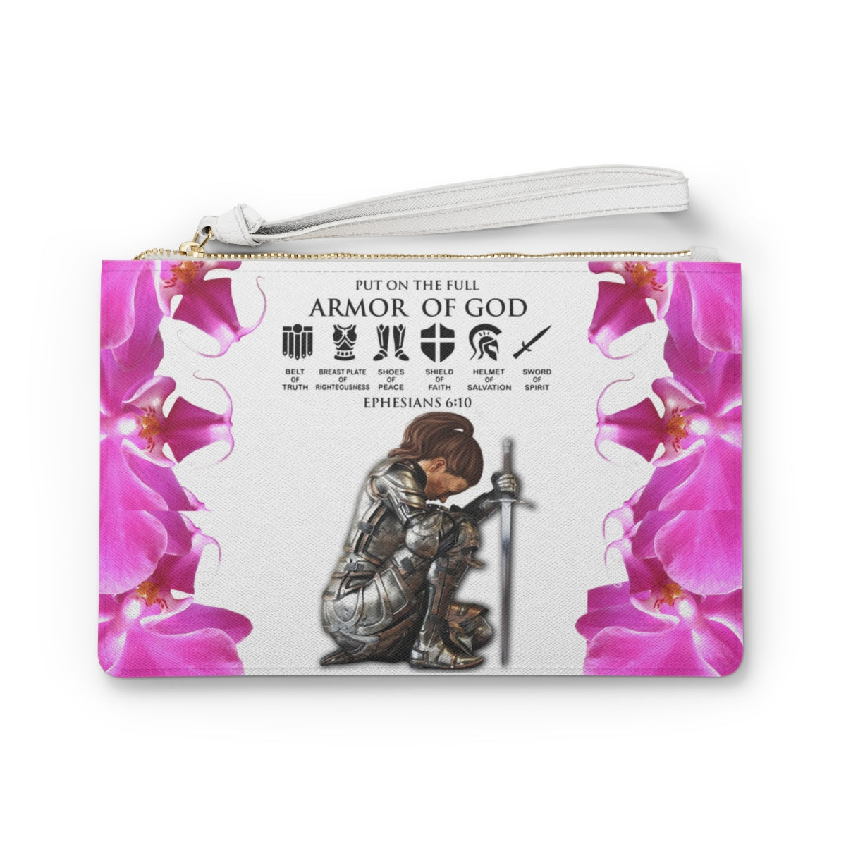"Armor of God" Floral Clutch Bag