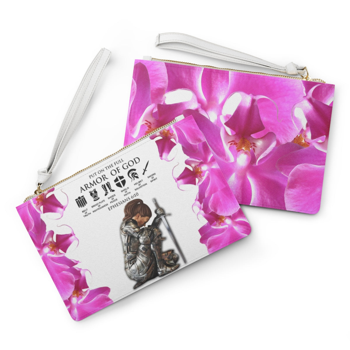 "Armor of God" Floral Clutch Bag