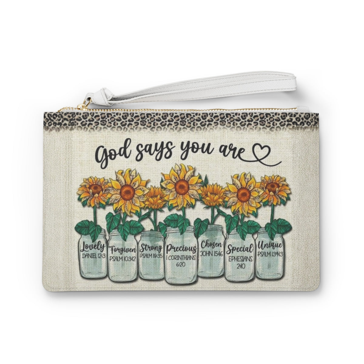 "God Says You Are" Sunflower Clutch