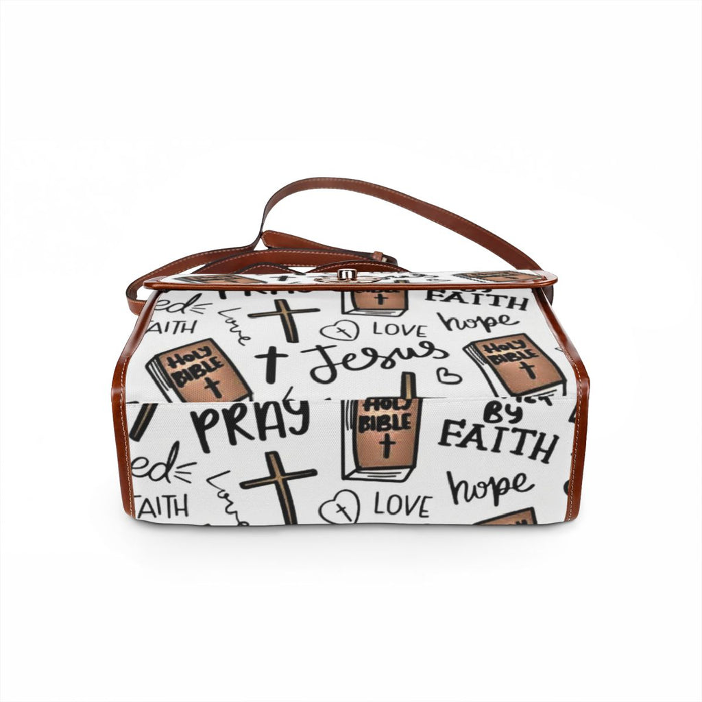 'Love Jesus' Pattern Cross & Bible Purse