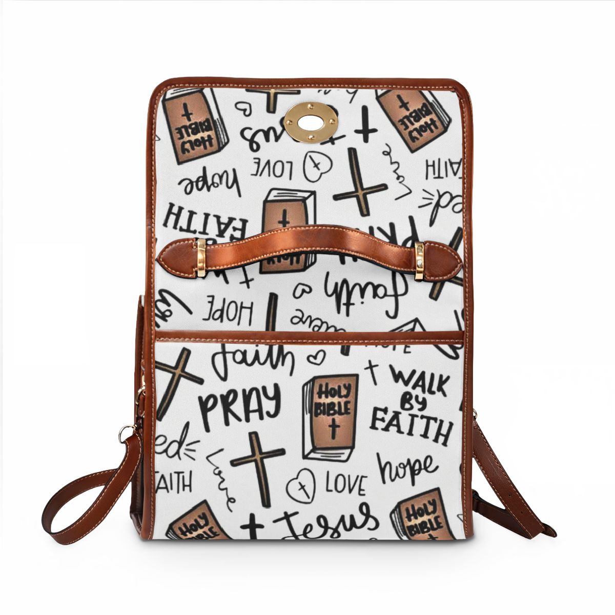 'Love Jesus' Pattern Cross & Bible Purse