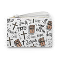 Faith Doodle Clutch