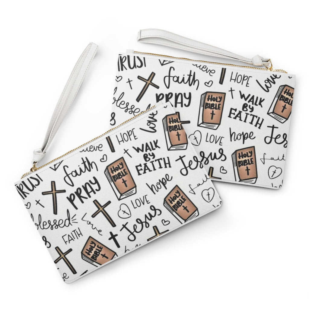 Faith Doodle Clutch