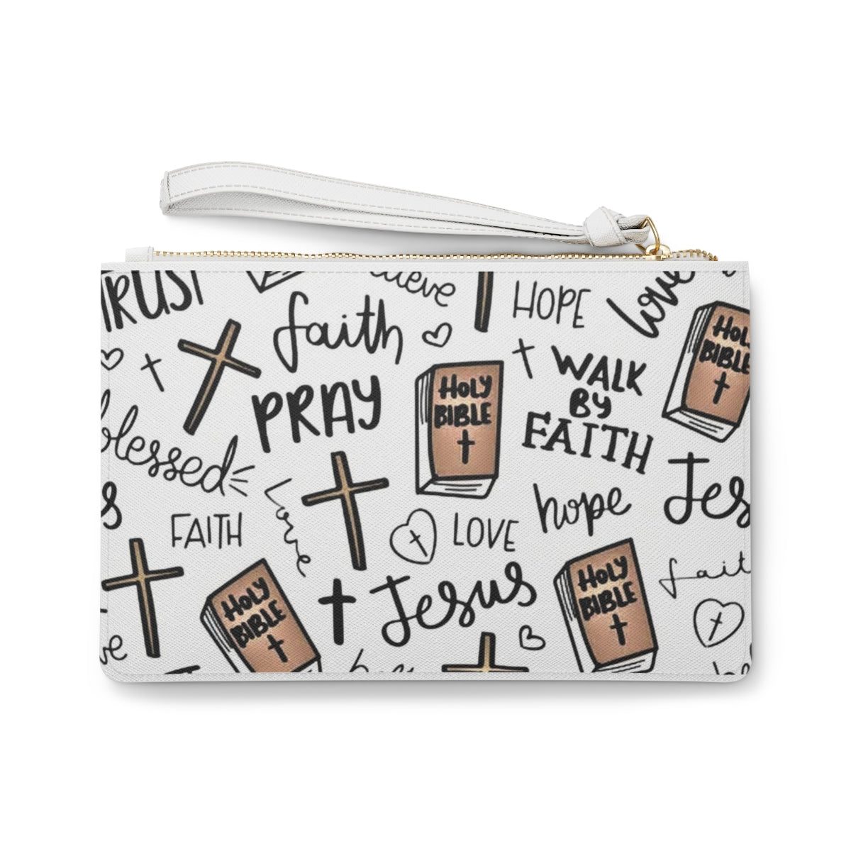 Faith Doodle Clutch