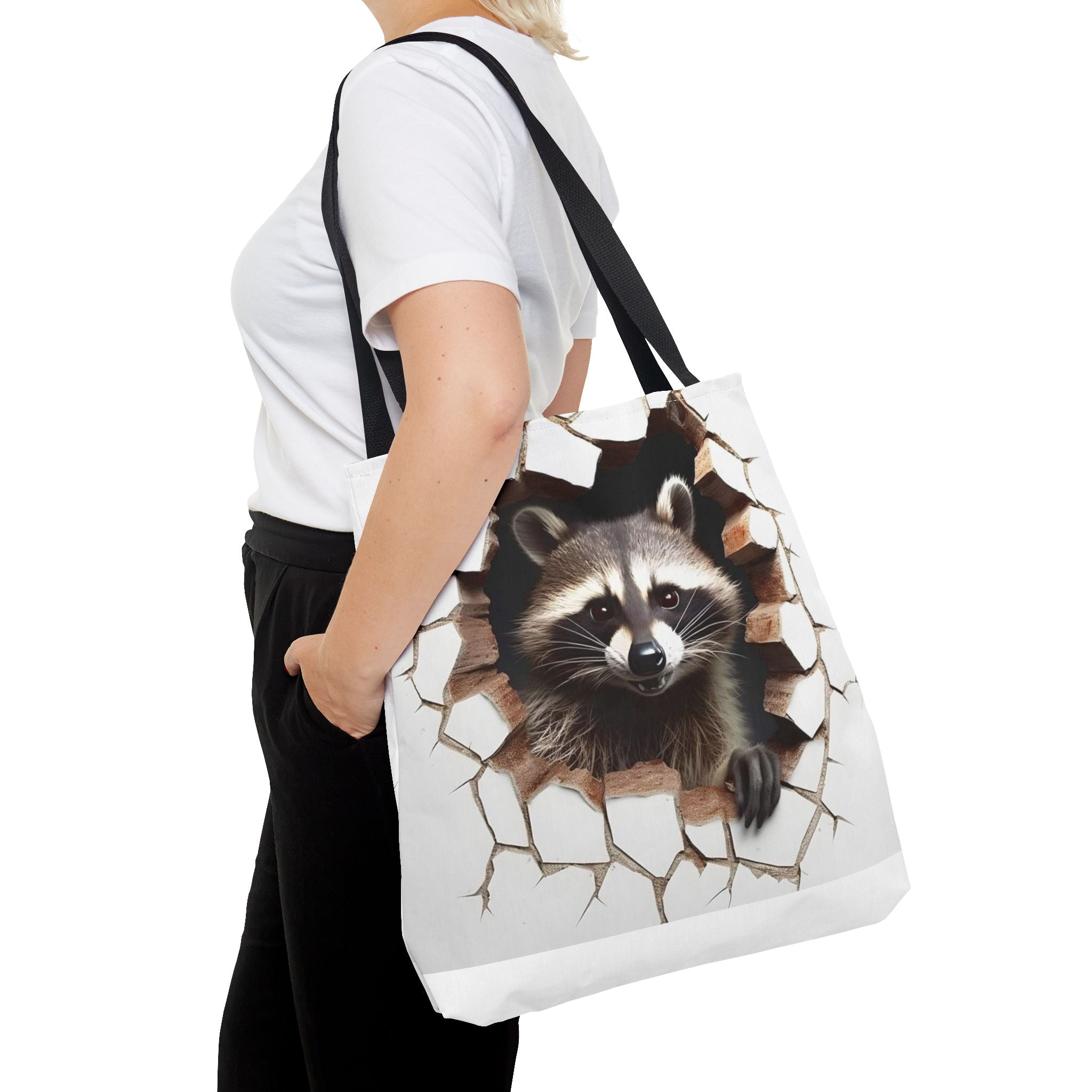 Raccoon Peekaboo Tote Bag
