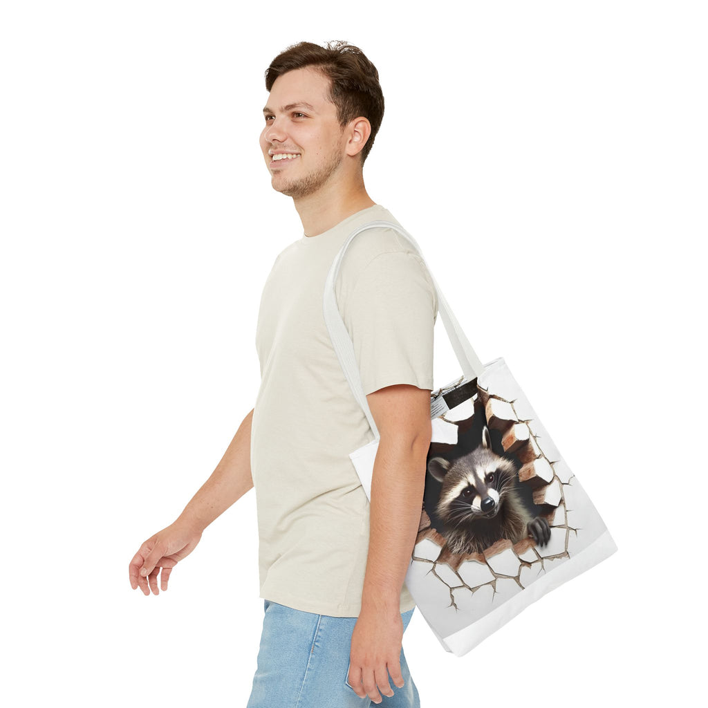 Raccoon Peekaboo Tote Bag