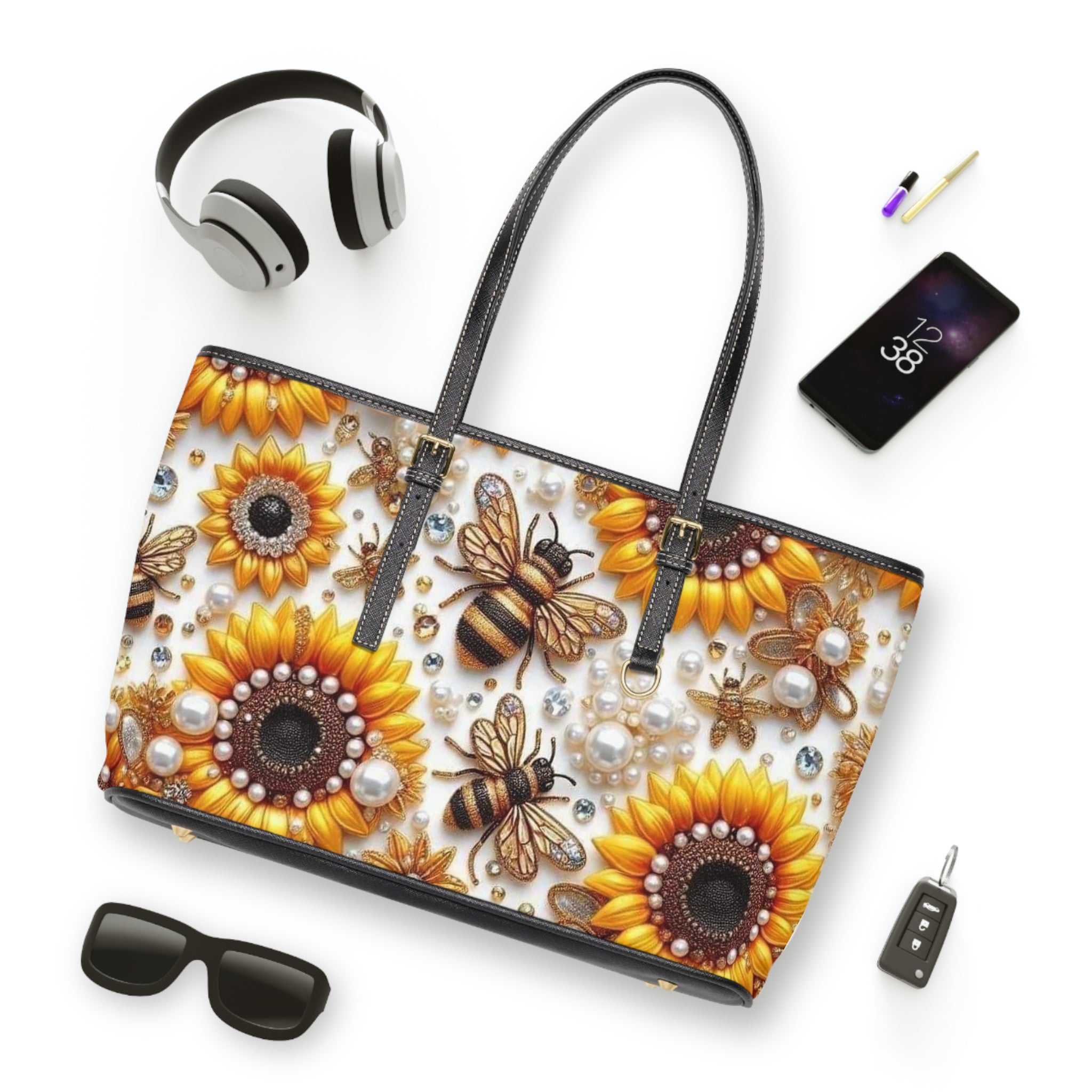 Sunflower & Bee Shoulder Bag