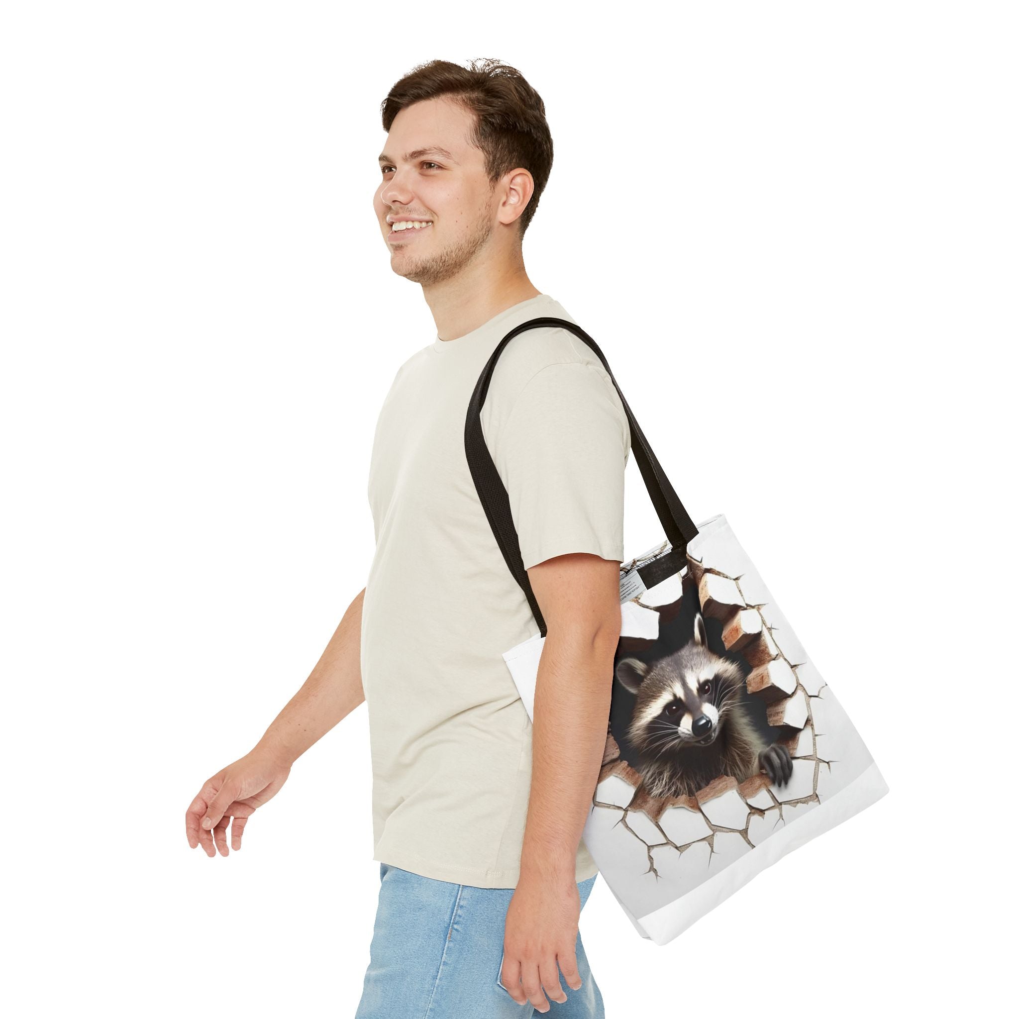 Raccoon Peekaboo Tote Bag
