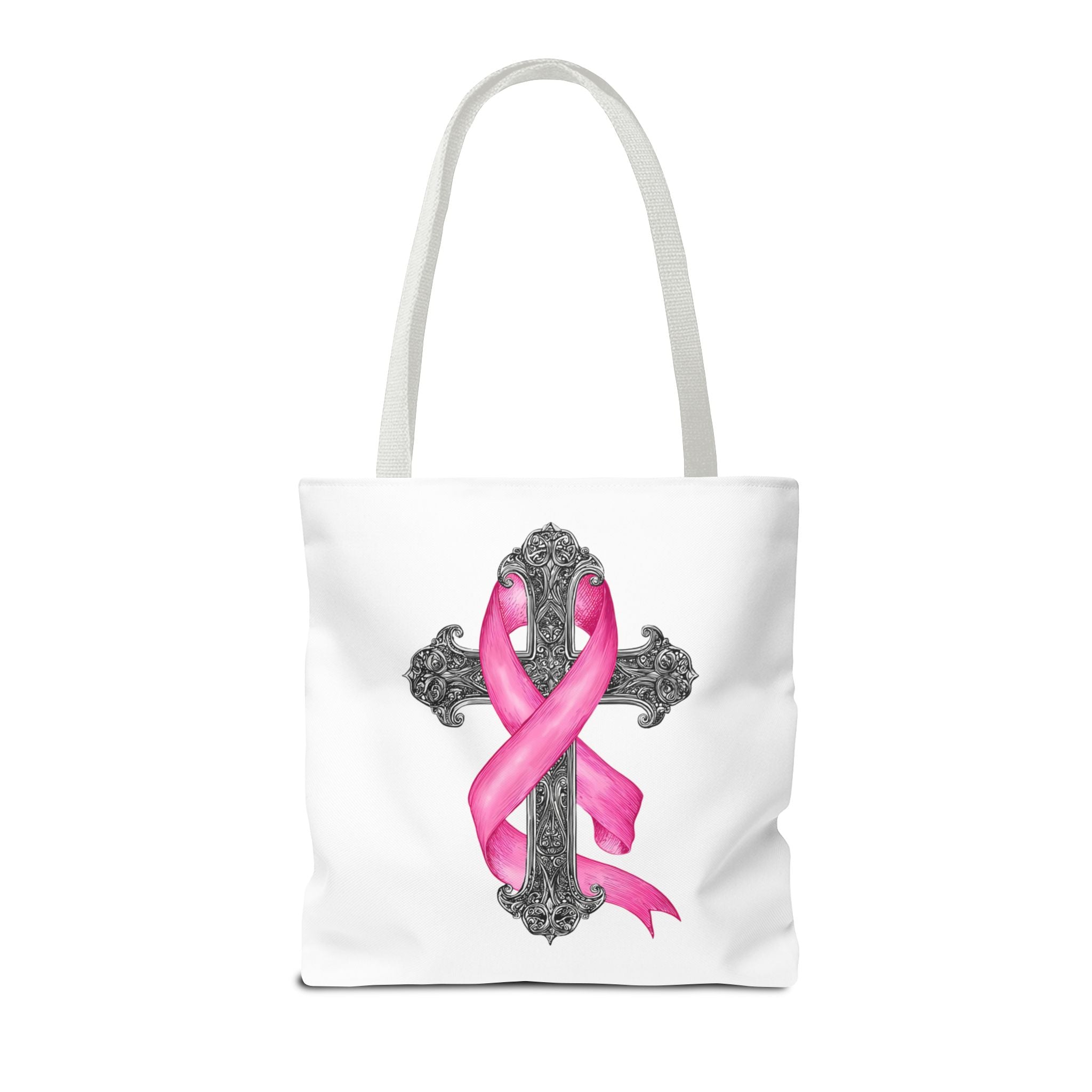 Breast Cancer Awareness Cross Tote Bag