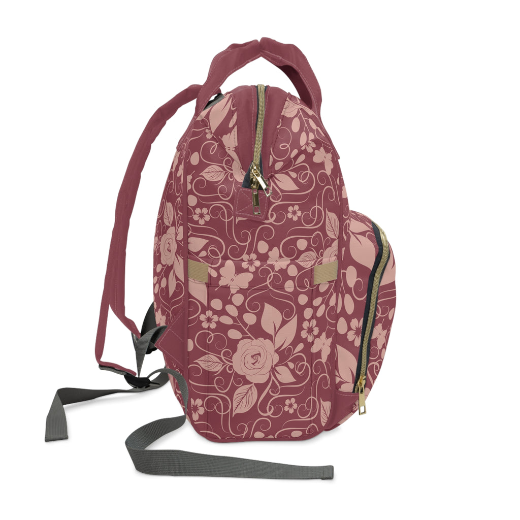 Floral Rose Diaper Backpack