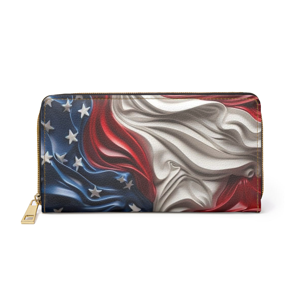 American Flag Zipper Wallet