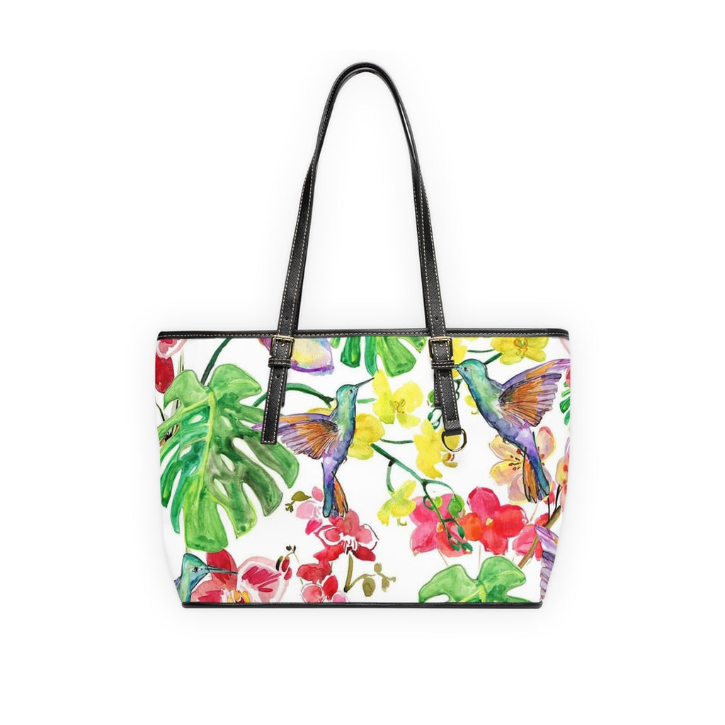 Watercolor Hummingbirds Shoulder Tote