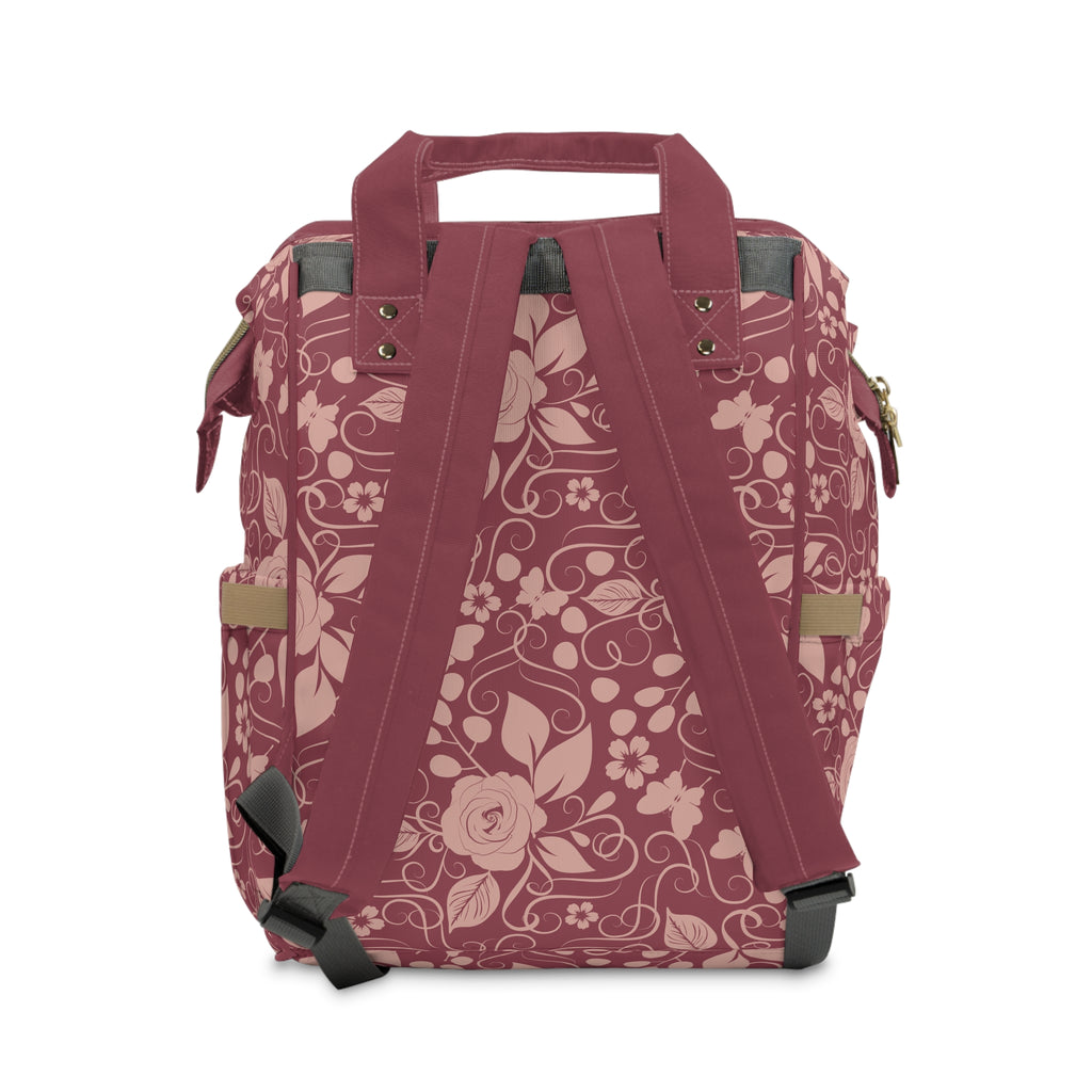 Floral Rose Diaper Backpack